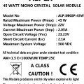 45 WATT MONOKRİSTAL GÜNEŞ PANELİ