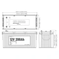 Pylontech 12V 200AH Lityum Akü Bluetooth Haberleşmeli Lifepo4