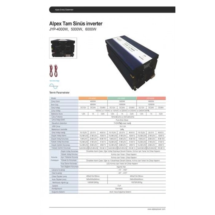 6000 WATT 24 VOLT DİJİTAL EKRANLI TAM SİNÜS İNVERTER