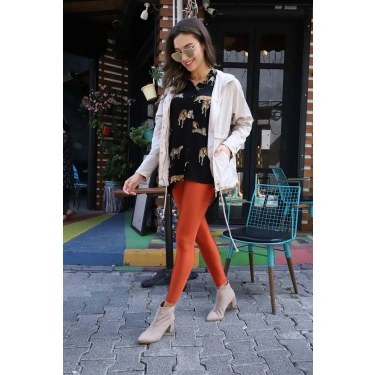 Kapüşonlu Kordonlu Yağmurluk- BEJ