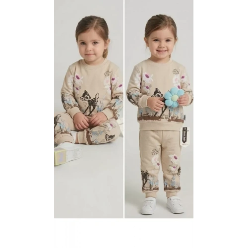 2-3-4-5 Yaş Ceylan Baskılı Penye Çocuk Takımı