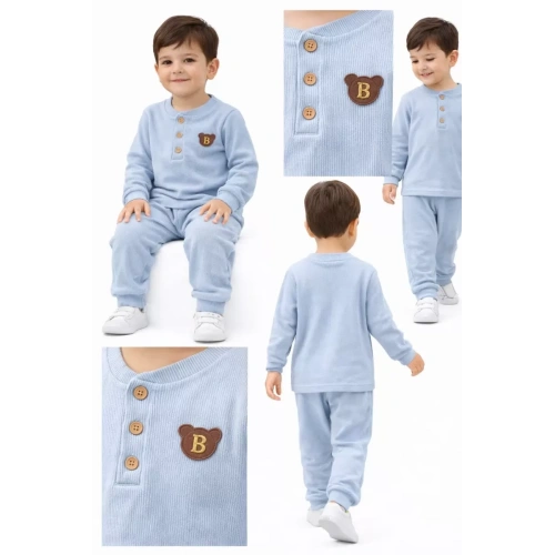 2-5 Yaş Armalı Fitilli Penye Çocuk Takımı