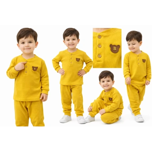 2-5 Yaş Armalı Fitilli Penye Çocuk Takımı