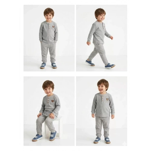 2-5 Yaş Armalı Fitilli Penye Çocuk Takımı