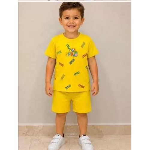 2/5 Yaş Oyuncaklı Spase Baskılı Çocuk Takımı