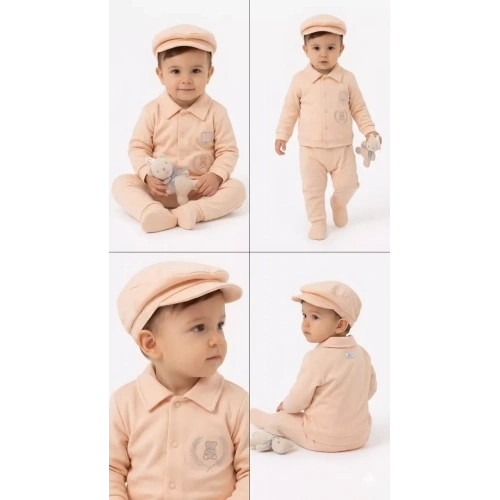 3/12 Ay Pamuk Penye 5 Parça Bebek Takımı