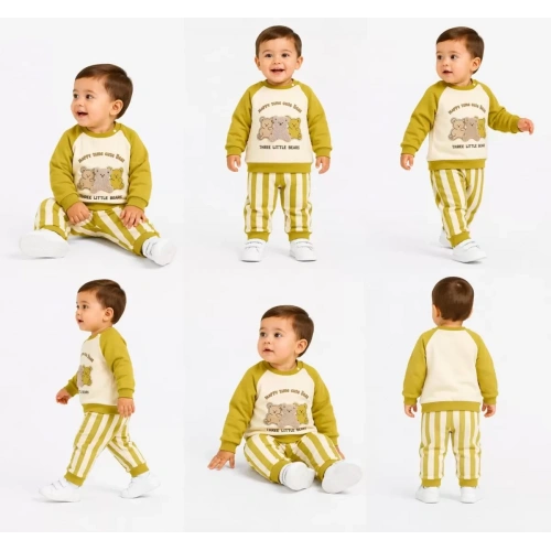 6/24 Ay Ayıcık Nakış Bebek Takımı