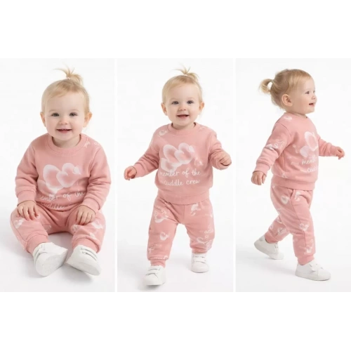 6/24 Ay Baskılı Penye Bebek Takımı