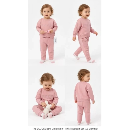 6/24 Ay Nakışlı Penye Bebek Takımı