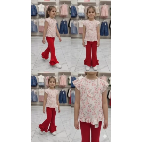 6-7-8 Yaş Kolyeli Full Likra Çocuk Takımı