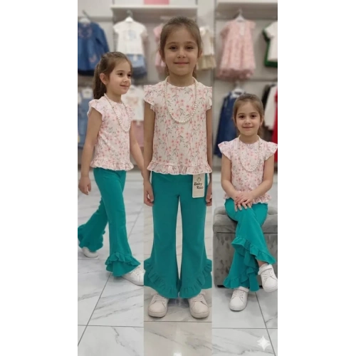 6-7-8 Yaş Kolyeli Full Likra Çocuk Takımı