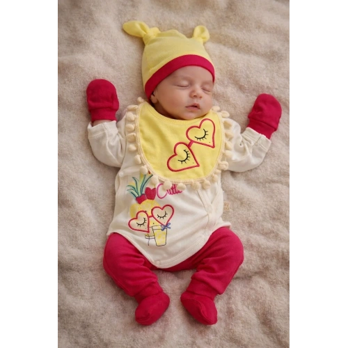 Ananaslı Kalpli 5 Parça Hastane Çıkış Seti