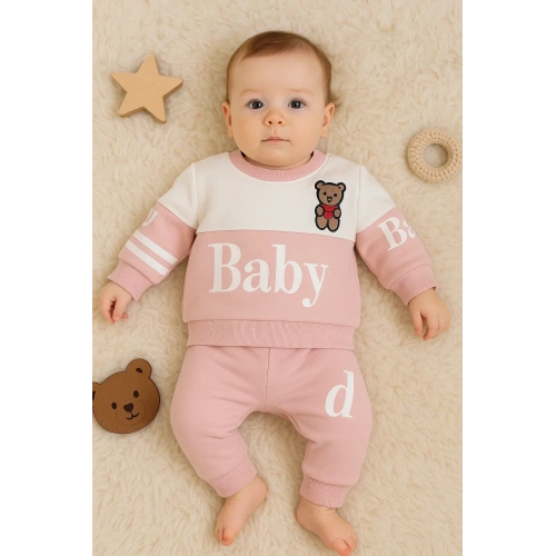 Baby Desenli 2li % 100 Pamuk Kız Bebek Takımı