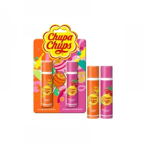 Chupa Chups Lip Balm 2 li Dudak Bakım Kremi 4gr - Çilek Ve Portakal