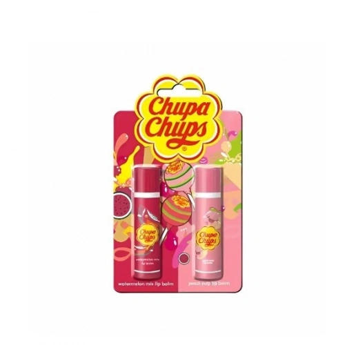Chupa Chups Lip Balm 2li Dudak Bakım Kremi 4gr - Karpuz Ve Şeftali