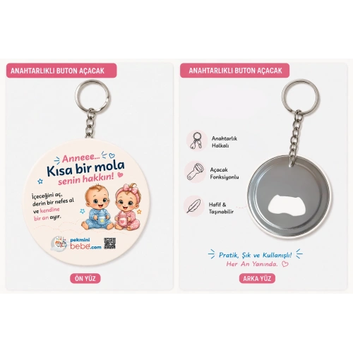 Kişiye Özel Anahtarlıklı Buton Açacak