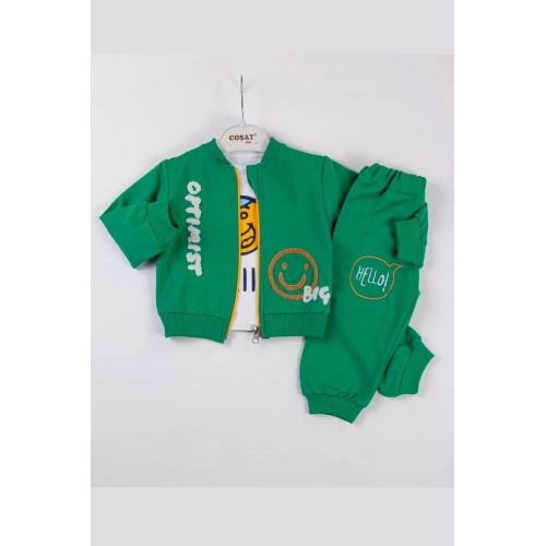 Optimist Nakışlı Erkek Bebek Takım