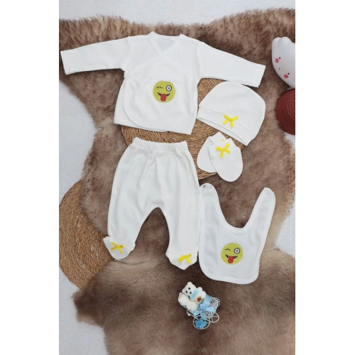 Sema Baby 5 Parça Hastane Çıkışı Zıbın Seti 0-3 Ay