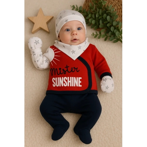 Sun Shine Desenli 5li Erkek Hastane Çıkışı