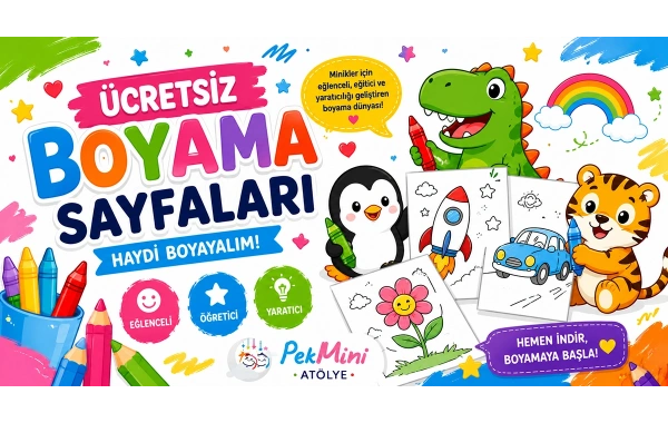 PekMini Atölye Boyama Sayfaları