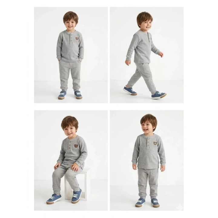 2-5 Yaş Armalı Fitilli Penye Çocuk Takımı