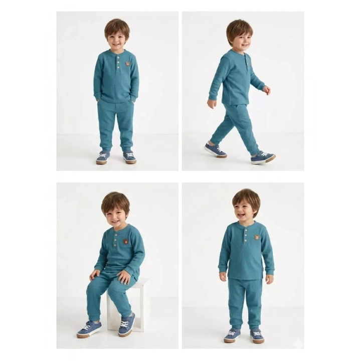 2-5 Yaş Armalı Fitilli Penye Çocuk Takımı