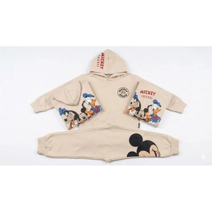 2-5 Yaş Kapşonlu Sırt Baskılı Çocuk Takımı