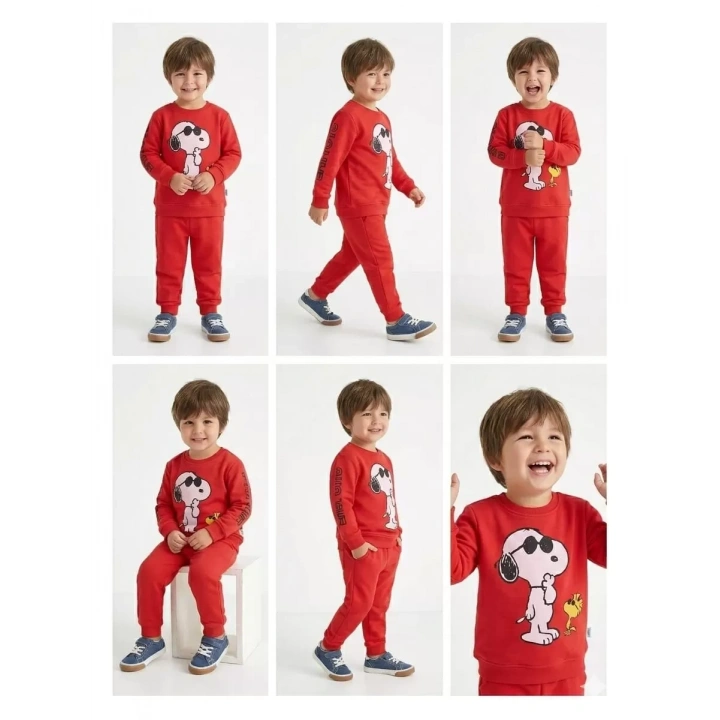 2-5 Yaş Köpek Baskılı 2 Li Çocuk Takımı