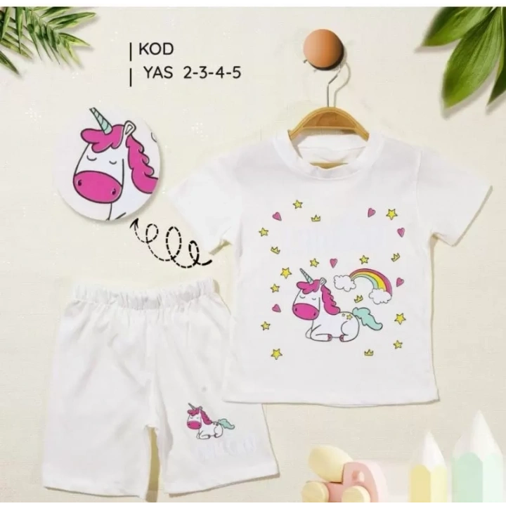 2/5 Yaş Unicorn Baskılı Çocuk Takımı
