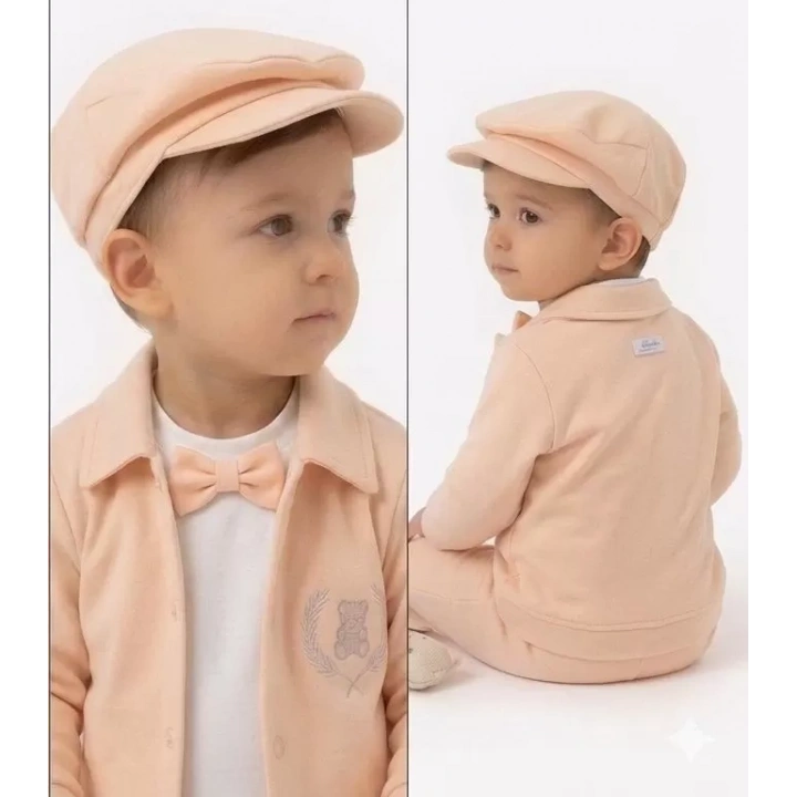 3/12 Ay Pamuk Penye 5 Parça Bebek Takımı