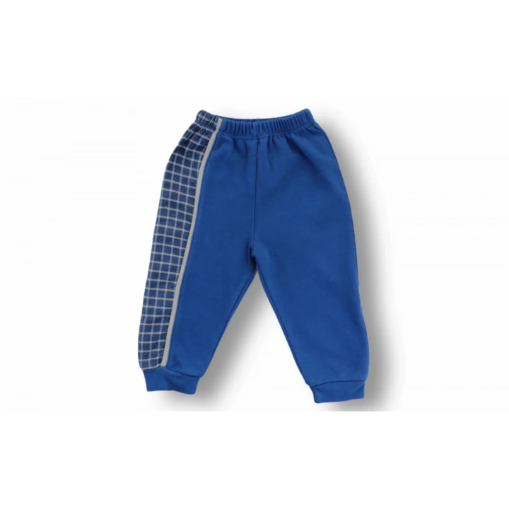 3-6 6-9 9-12 Ay Cep Saat Nakışlı Şapkalı Uzun Kollu Sweatli 3lü Erkek Bebek Takımı Mavi