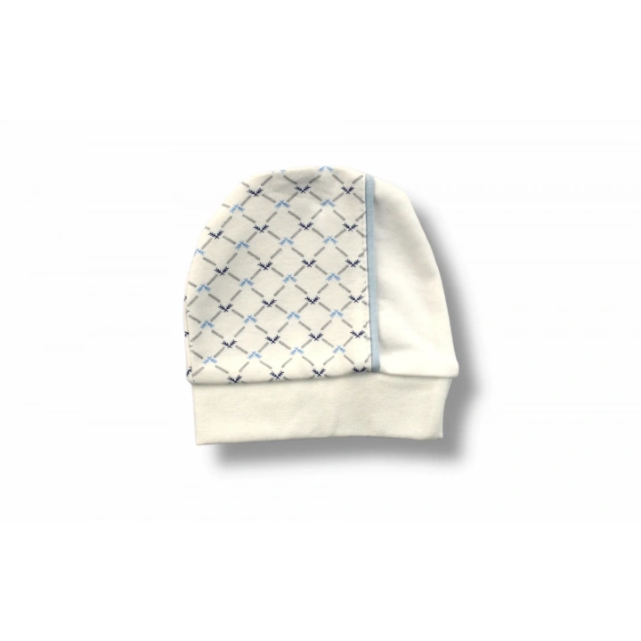 3-6 6-9 9-12 Ay My Camping Nakışlı Şapkalı Uzun Kollu Sweatli 3lü Erkek Bebek Takımı Ekru