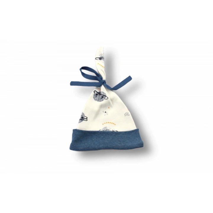 3-6 6-9 9-12 Ay Şirin Kozmonot Nakışlı Şapkalı Uzun Kollu Zıbınlı 3lü Kız-erkek Bebek Takımı Ekru