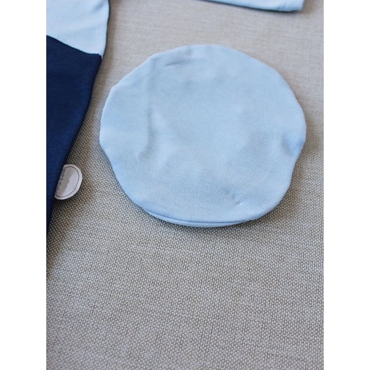 3-6 9-12 12-18 Ay Özel Kuvvetler Nakışlı Bere Şapkalı Kız Erkek Bebek Tulumu Lacivert