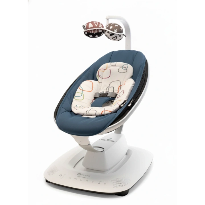 4moms Mamaroo 5.0 Elektrikli Ana Kucağı - Slate Blue + Yenidoğan Destek Pedi