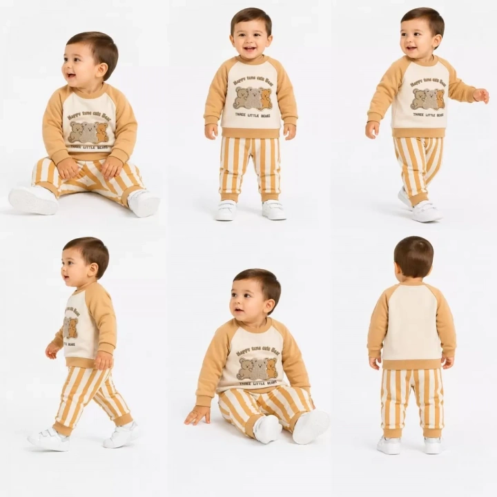 6/24 Ay Ayıcık Nakış Bebek Takımı