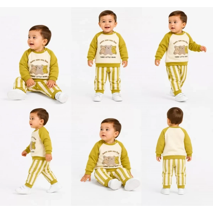 6/24 Ay Ayıcık Nakış Bebek Takımı