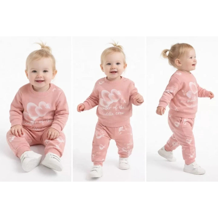 6/24 Ay Baskılı Penye Bebek Takımı