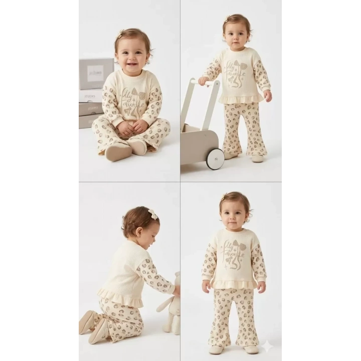 6/24 Ay İspanyol Paça Penye Bebek Takımı