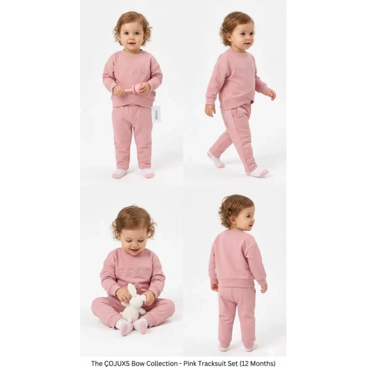 6/24 Ay Nakışlı Penye Bebek Takımı