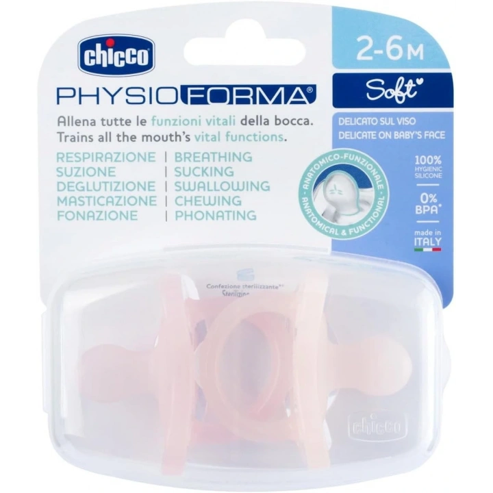 Chicco PhysioForma Soft 2li Silikon Emzik 2-6 Ay Kız