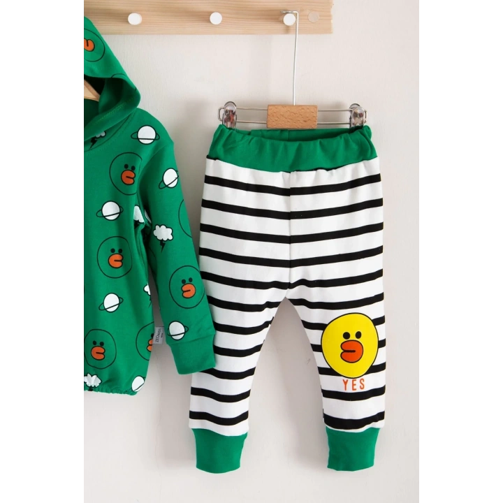 Civciv Desenli 2li % 100 Pamuk Erkek Bebek Takımı