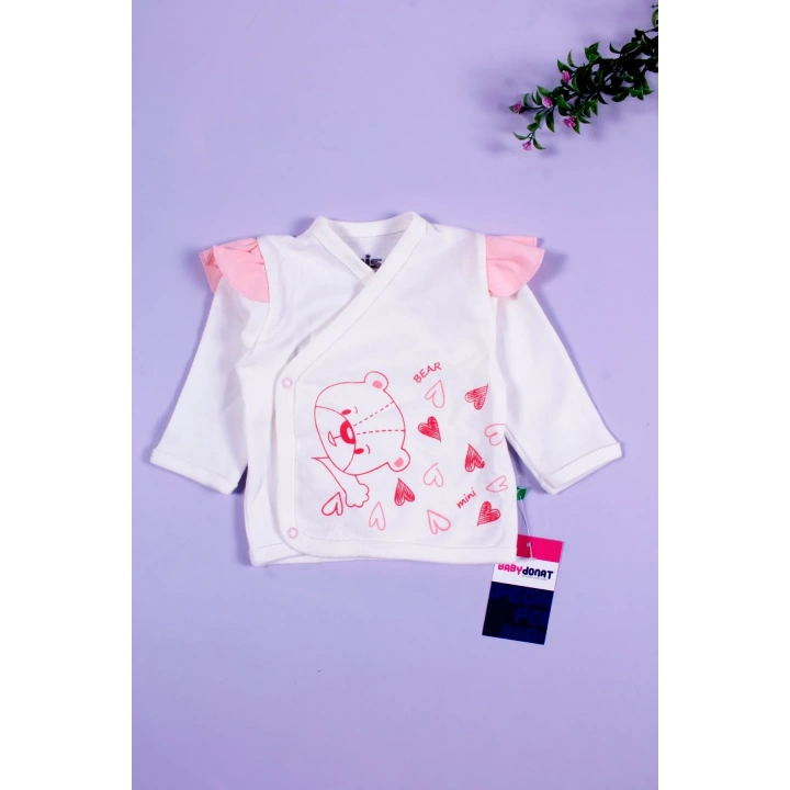 Kalp Desenli 5li Kız Bebek Hastane Çıkış Seti