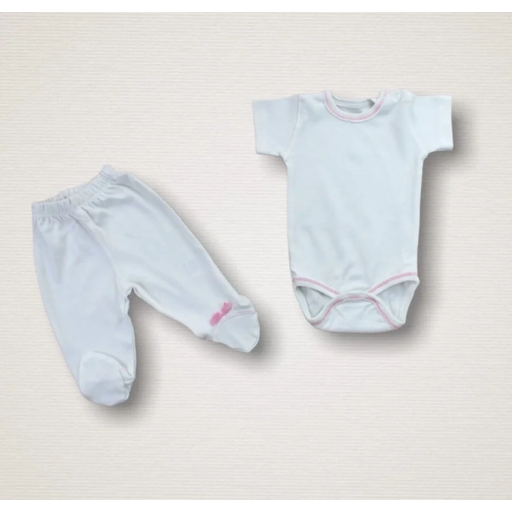 Kalpli Uçan Balon Nakışlı  10lu Zıbın Takımı Hastane Çıkışı Ekru