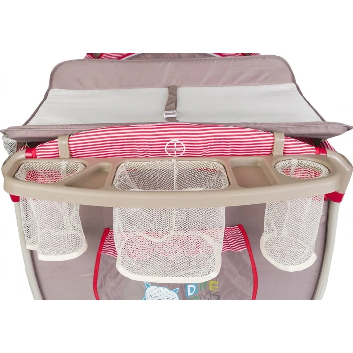 Kanz Hamburg 70x110cm Dönenceli Oyun Parkı Seyahat Yatağı - Kırmızı