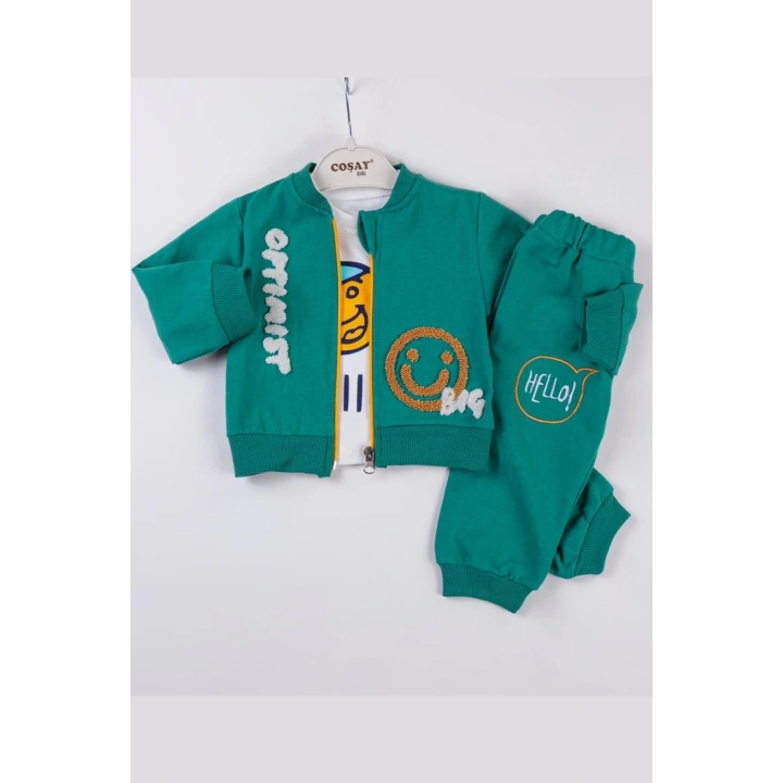 Optimist Nakışlı Erkek Bebek Takım