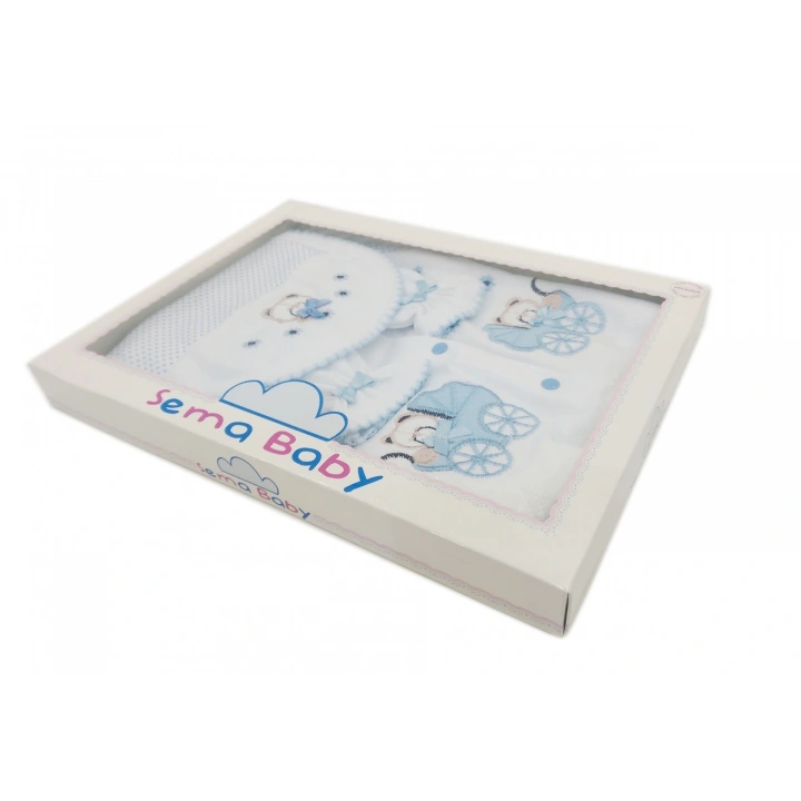 Sema Baby 5li Premature Puanlı Set - Açık Mavi 8682476853155
