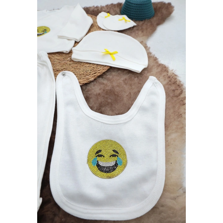 Sema Baby 5 Parça Gülen Surat Hastane Çıkışı Zıbın Seti 0-3 Ay