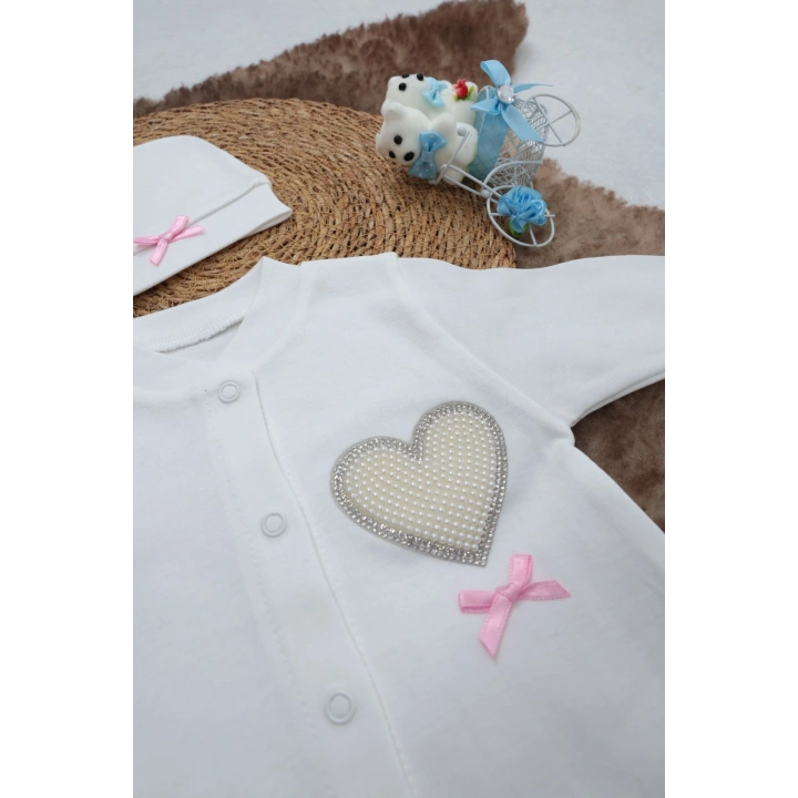 Sema Baby Pamuklu Bebek Tulum Seti 6-9 Ay - Love