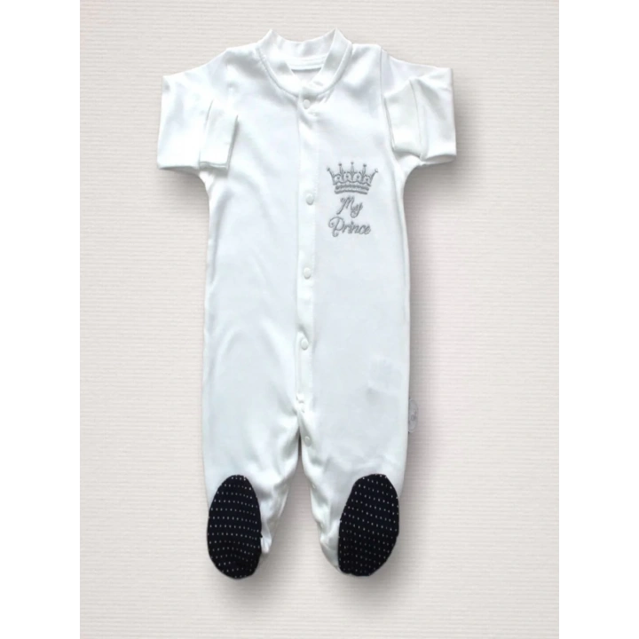 Süper Prens Nakışlı 10lu Zıbın Takımı Hastane Çıkışı Lacivert